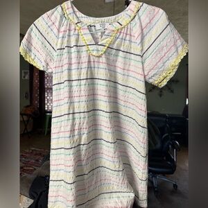 crown & ivy Multicolor Striped Kids Casual Dress